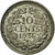 Moneda, Países Bajos, Wilhelmina I, 10 Cents, 1936, MBC+, Plata, KM:163
