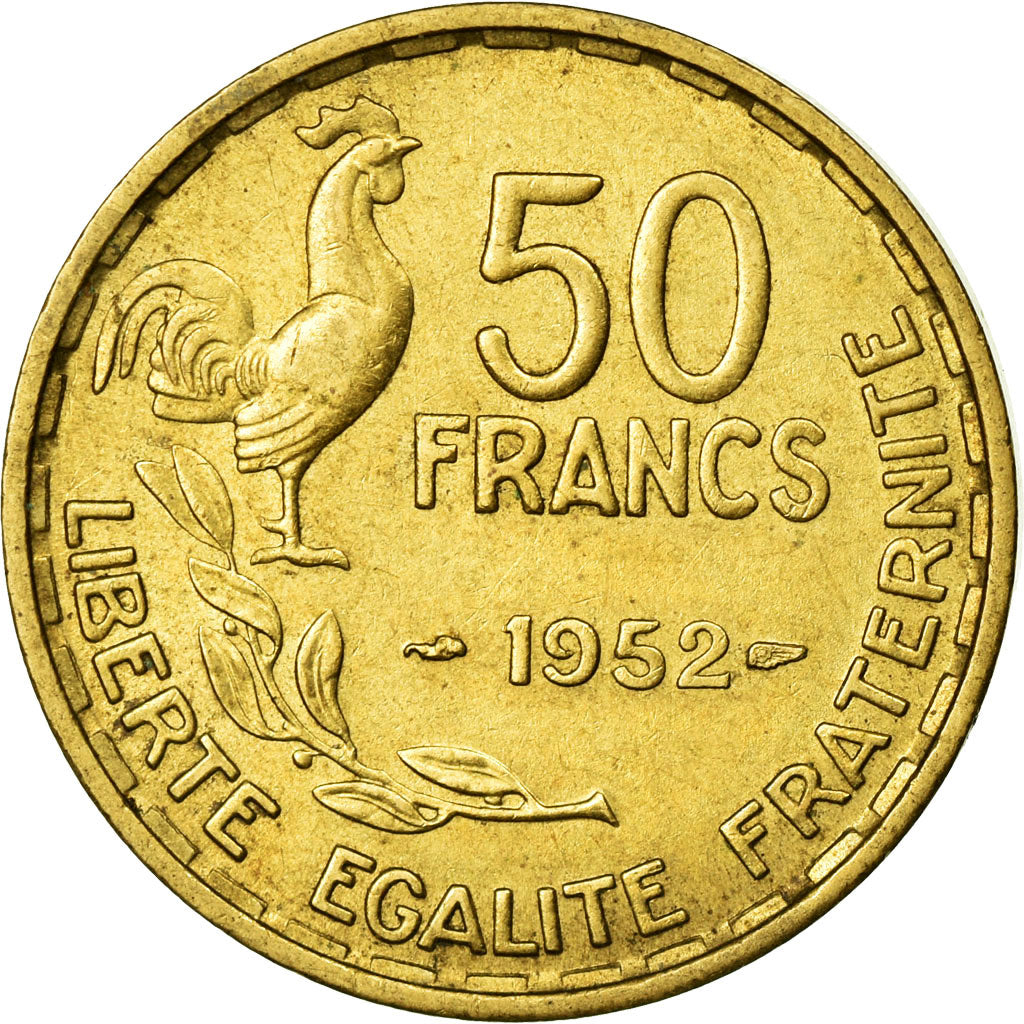 Monnaie, France, Guiraud, 50 Francs, 1952, Paris, TTB+, Aluminum-Bronze