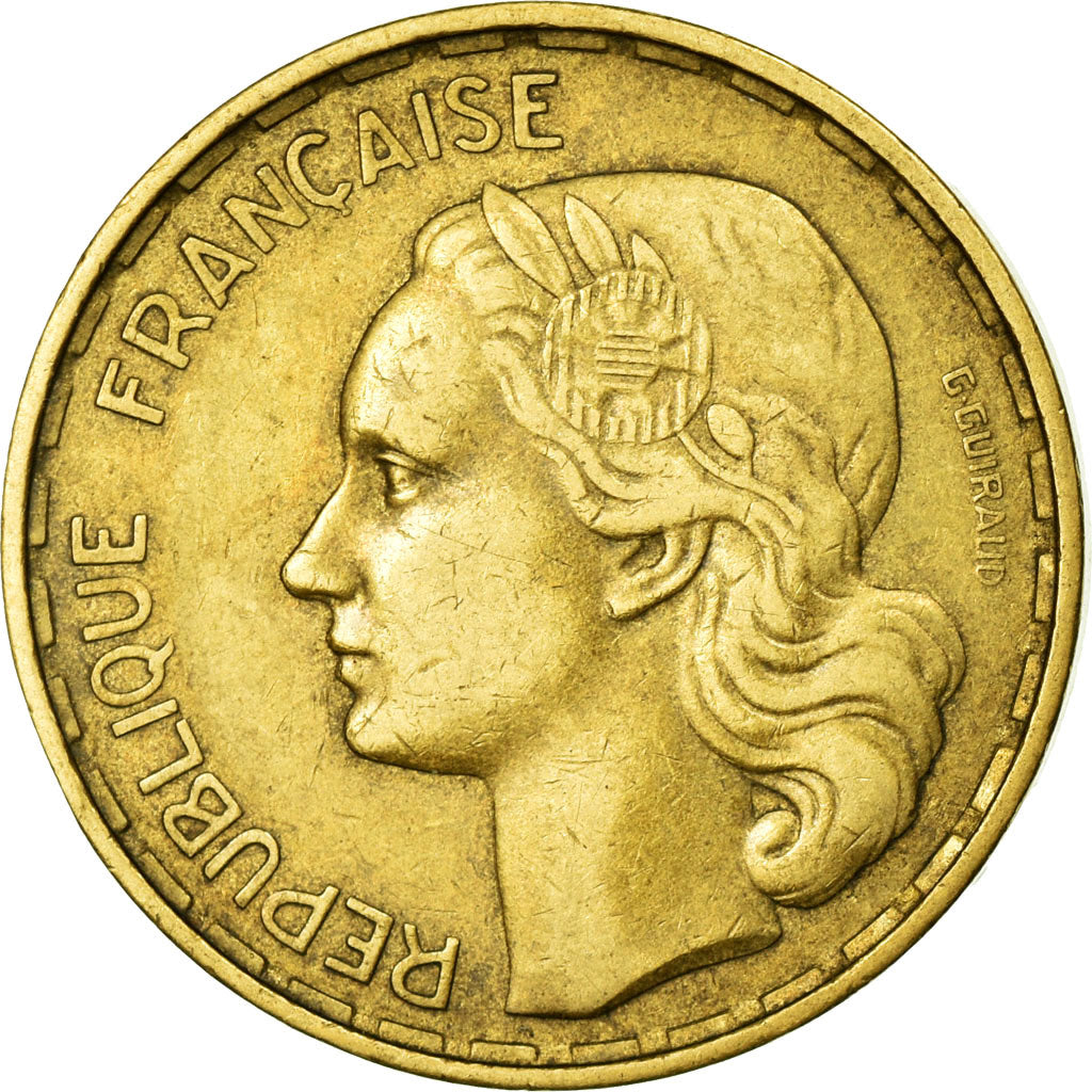 Coin, France, Guiraud, 50 Francs, 1953, Paris, EF(40-45), Aluminum-Bronze