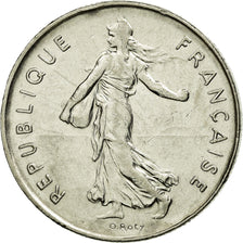 Moneda, Francia, Semeuse, 5 Francs, 1975, Paris, MBC+, Níquel recubierto de