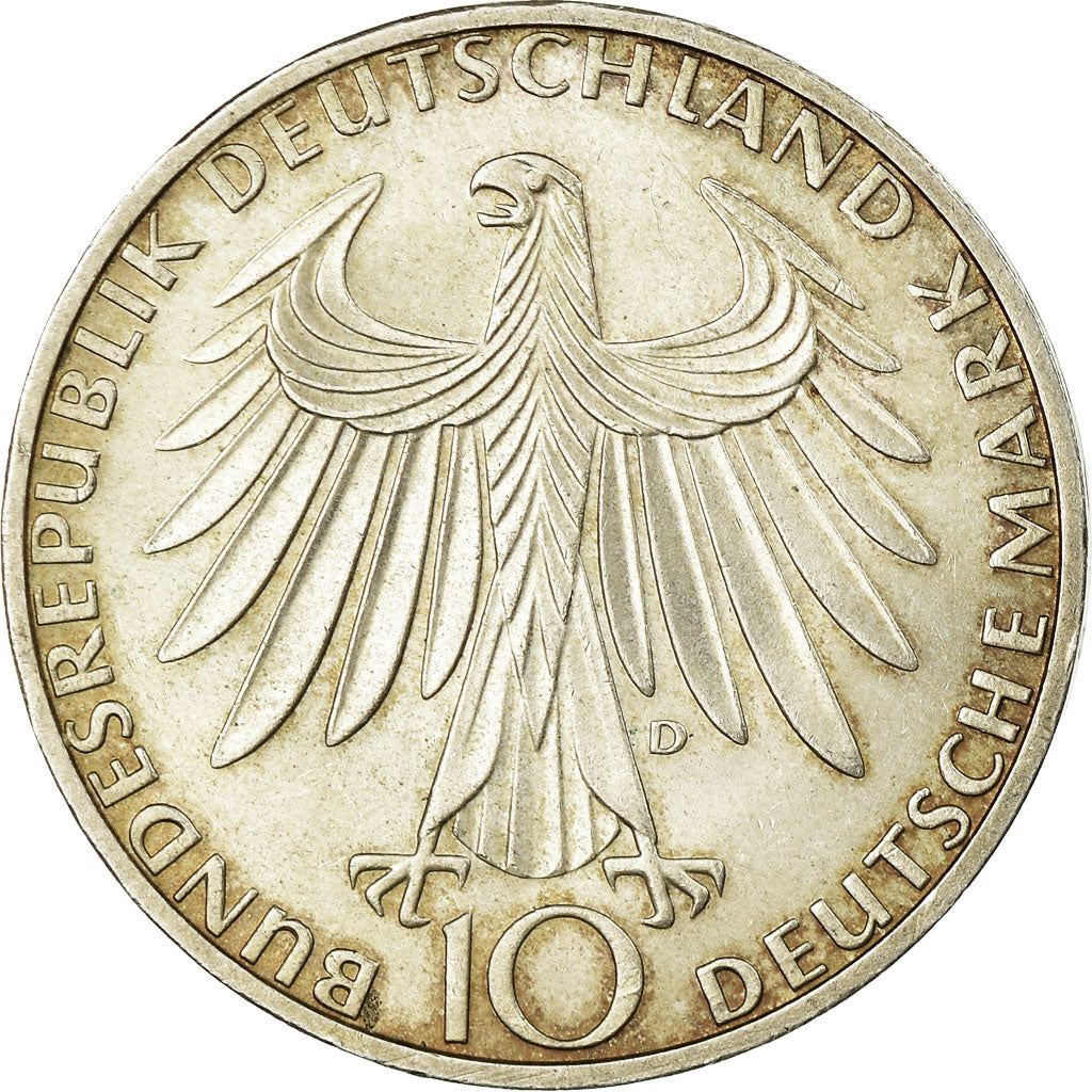 Munten, Federale Duitse Republiek, 10 Mark, 1972, Munich, ZF, Zilver, KM:132