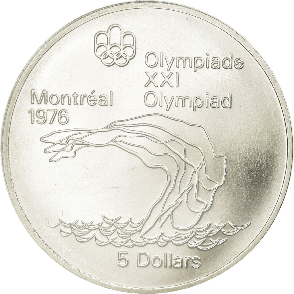 Coin, Canada, Elizabeth II, 5 Dollars, 1975, Royal Canadian Mint, Ottawa