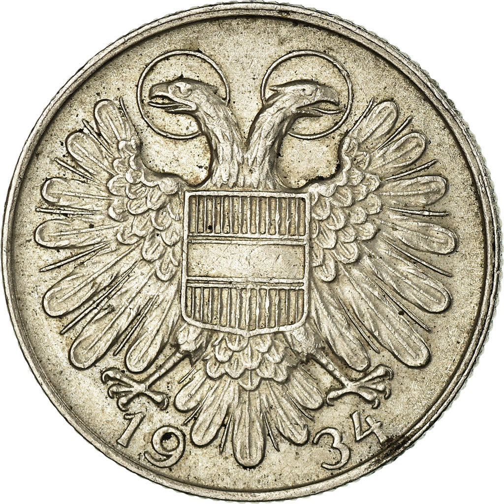 Moneta, Austria, Schilling, 1934, EF(40-45), Miedź-Nikiel, KM:2851