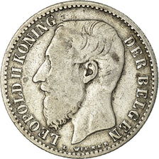 Coin, Belgium, Leopold II, Franc, 1887, VF(20-25), Silver, KM:29.1