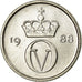 Moeda, Noruega, Olav V, 10 Öre, 1988, AU(55-58), Cobre-níquel, KM:416