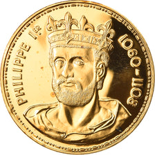 France, Medal, Les Rois de France, Philippe Ier, History, MS(64), Vermeil