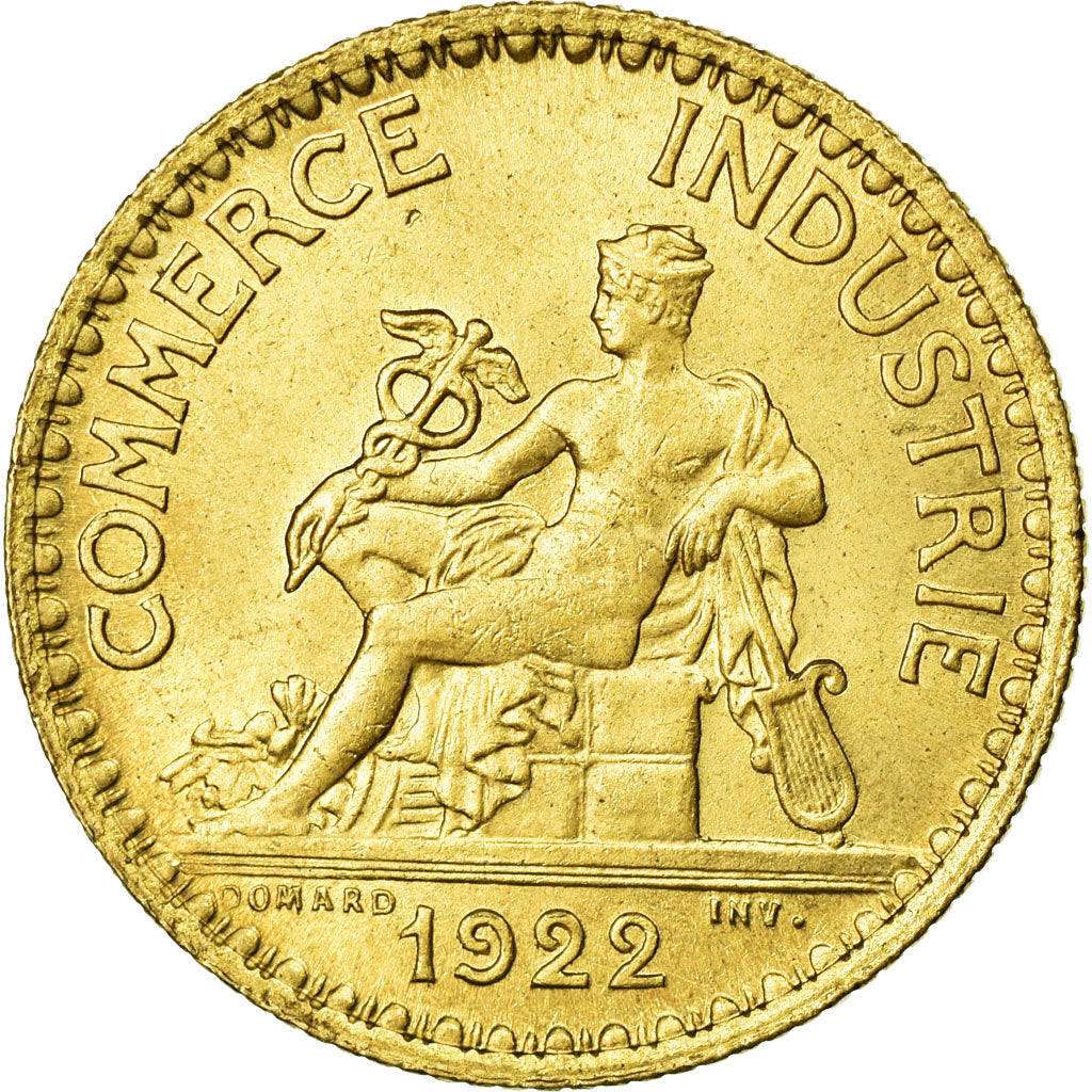 Coin, France, Chambre de commerce, Franc, 1922, Paris, MS(63), Aluminum-Bronze