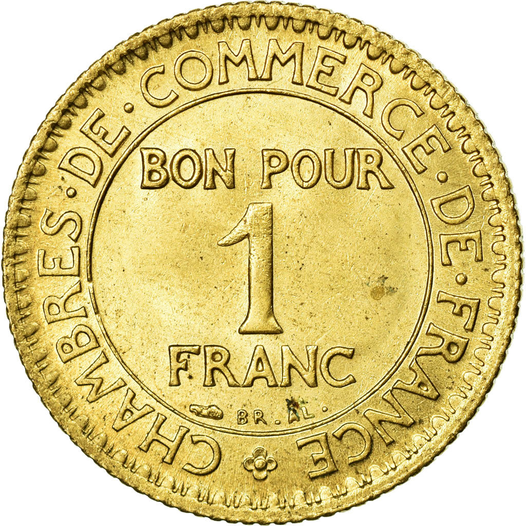 Coin, France, Chambre de commerce, Franc, 1922, Paris, MS(63), Aluminum-Bronze