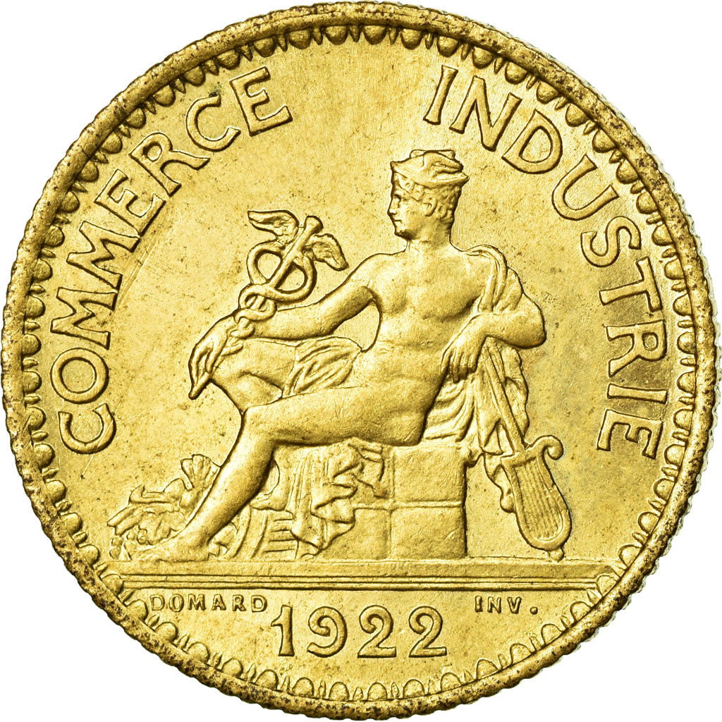 Coin, France, Chambre de commerce, Franc, 1922, Paris, MS(63), Aluminum-Bronze