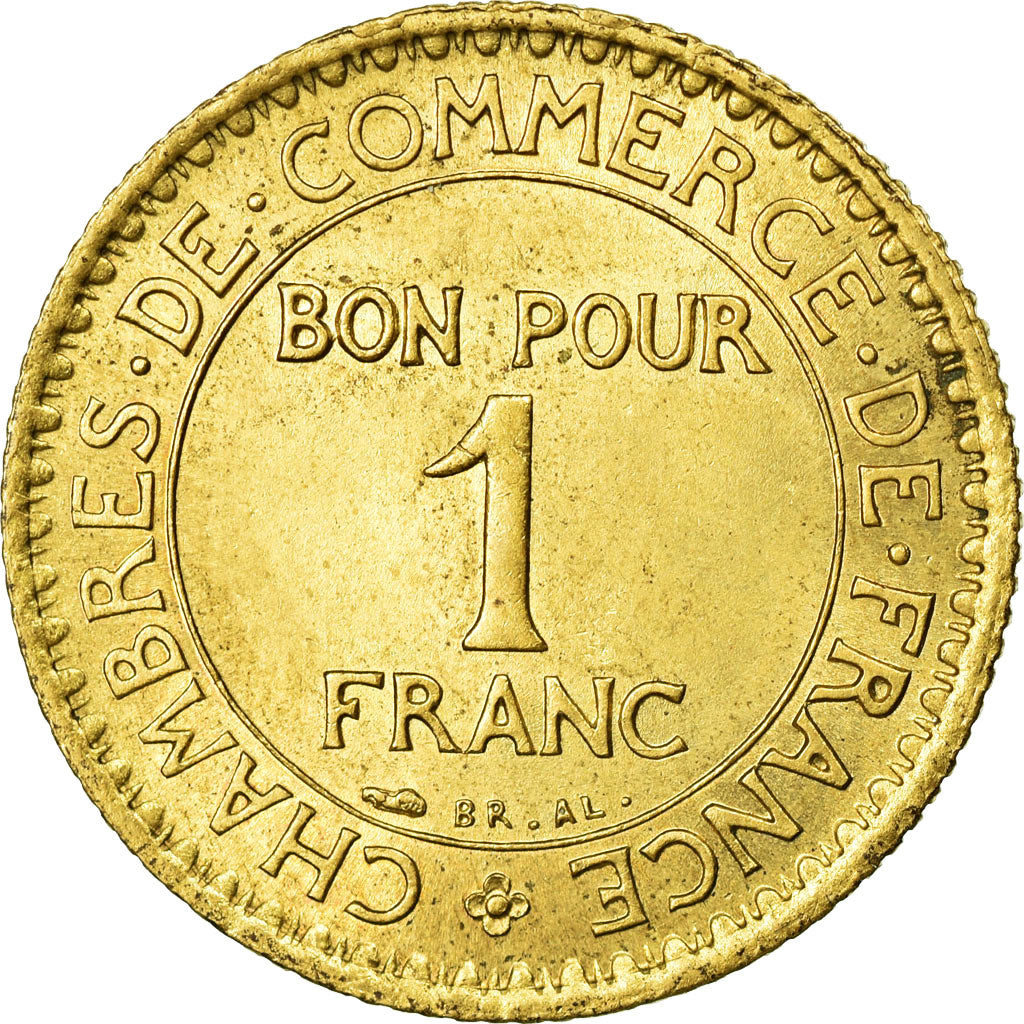 Coin, France, Chambre de commerce, Franc, 1922, Paris, MS(63), Aluminum-Bronze