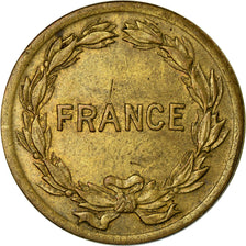 Moeda, França, France Libre, 2 Francs, 1944, Philadelphia, VF(30-35), Latão