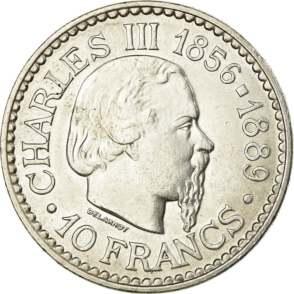 Coin, Monaco, Rainier III, 10 Francs, 1966, AU(55-58), Silver, KM:146
