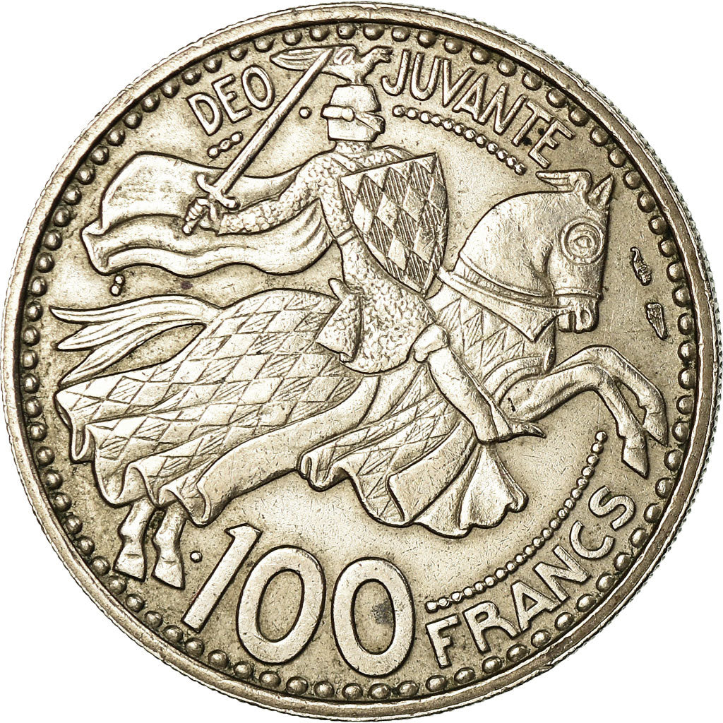 Moneta, Monaco, Rainier III, 100 Francs, Cent, 1950, BB, Rame-nichel, KM:133