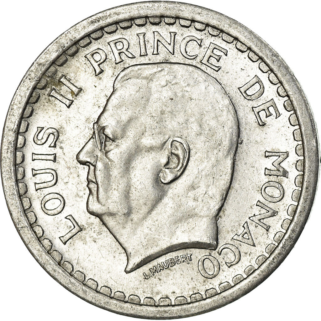 Coin, Monaco, Franc, Undated (1943), Poissy, EF(40-45), Aluminum, Gadoury:MC131
