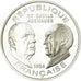 Munten, Frankrijk, De Gaulle - Adenauer, 100 Francs, 1994, BE, FDC, Zilver