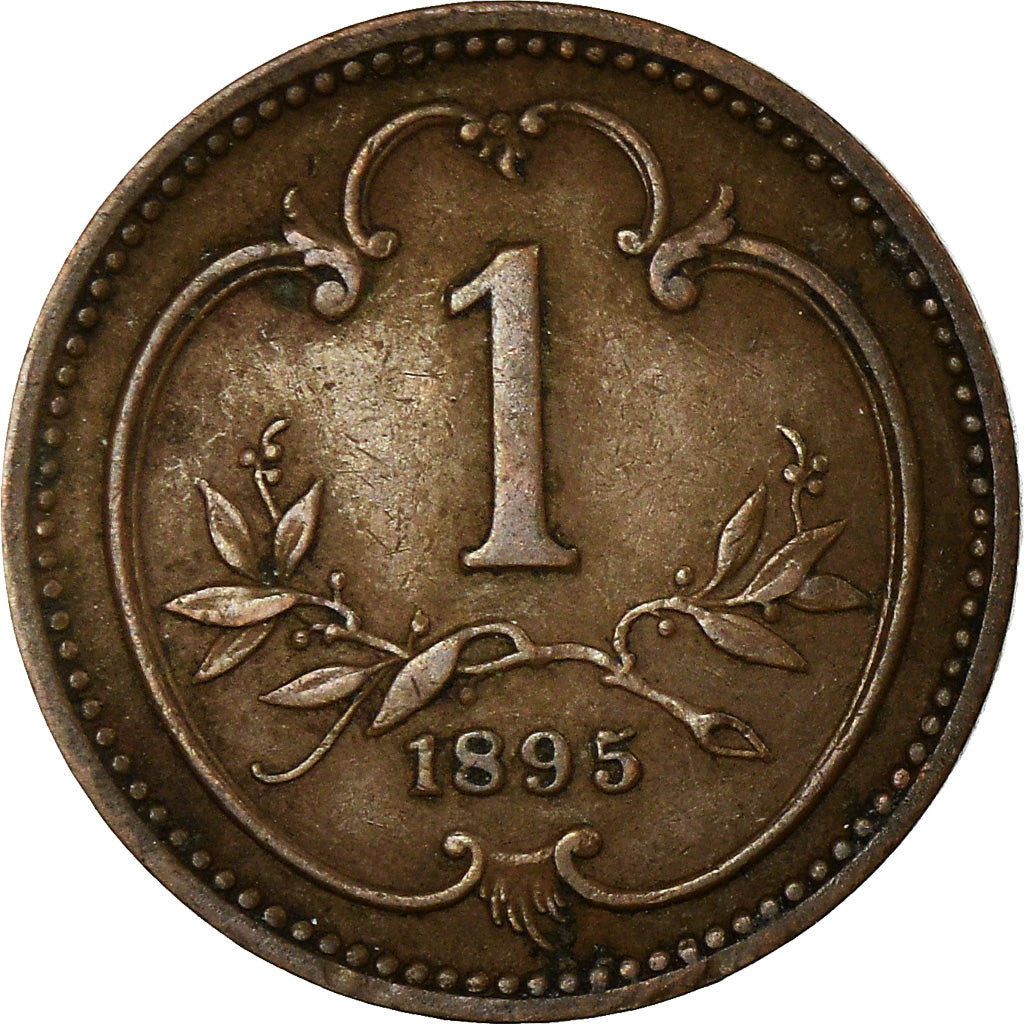 Coin, Austria, Franz Joseph I, Heller, 1895, EF(40-45), Bronze, KM:2800