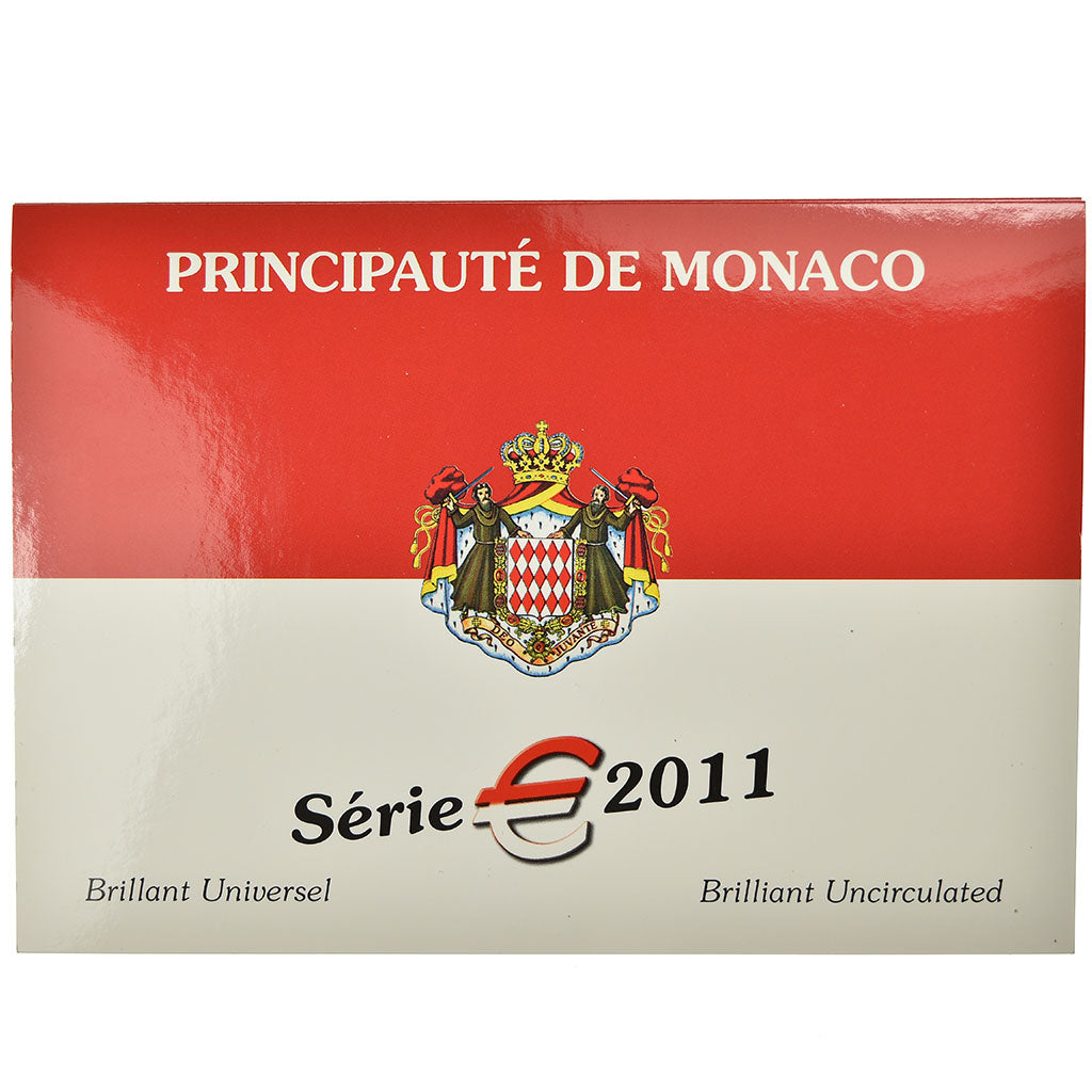 Monaco, Albert II, Set 1c. à 2€, Royal marriage, BU, 2011, MDP