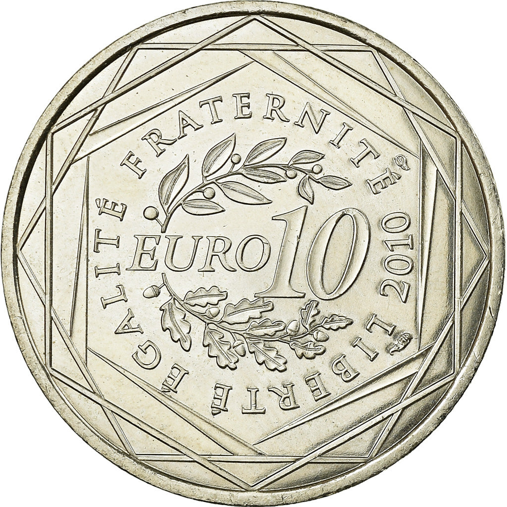 Francia, 10 Euro, Réunion, 2010, SPL-, Argento, KM:1669