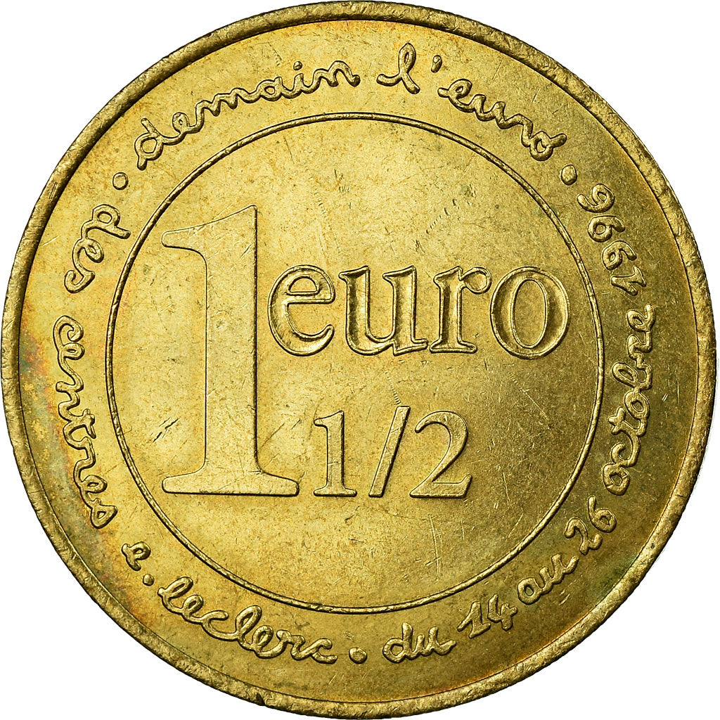 France, Medal, Demain l'Euro, 1996, AU(55-58), Aluminum-Bronze