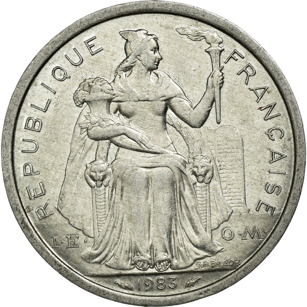 Moneta, Nuova Caledonia, 2 Francs, 1983, Paris, BB+, Alluminio, KM:14