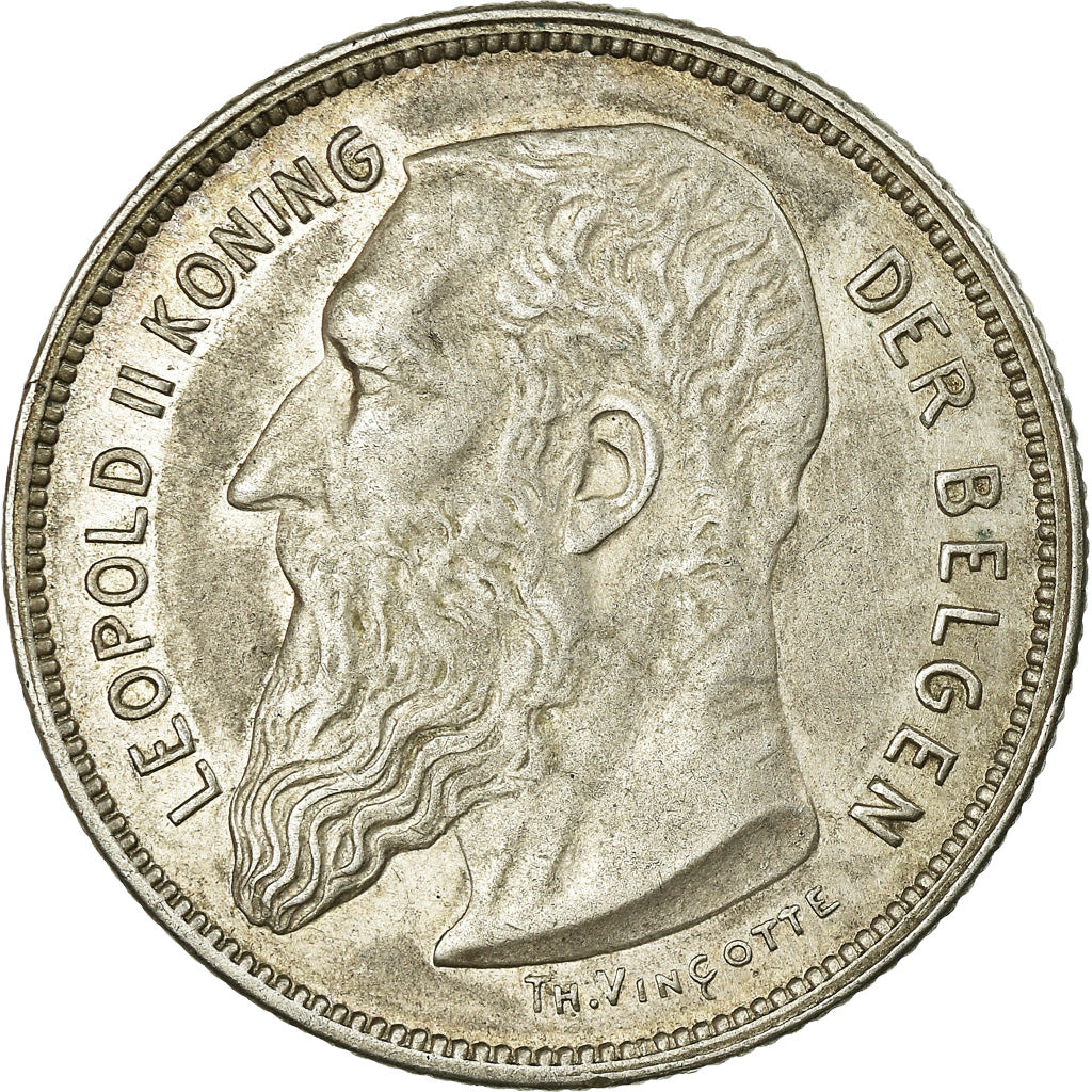 Moneta, Belgio, 2 Francs, 2 Frank, 1909, BB, Argento, KM:59