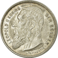 Coin, Belgium, 2 Francs, 2 Frank, 1909, EF(40-45), Silver, KM:59
