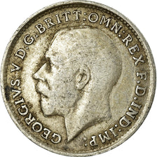 Coin, Great Britain, George V, 3 Pence, 1916, VF(30-35), Silver, KM:813