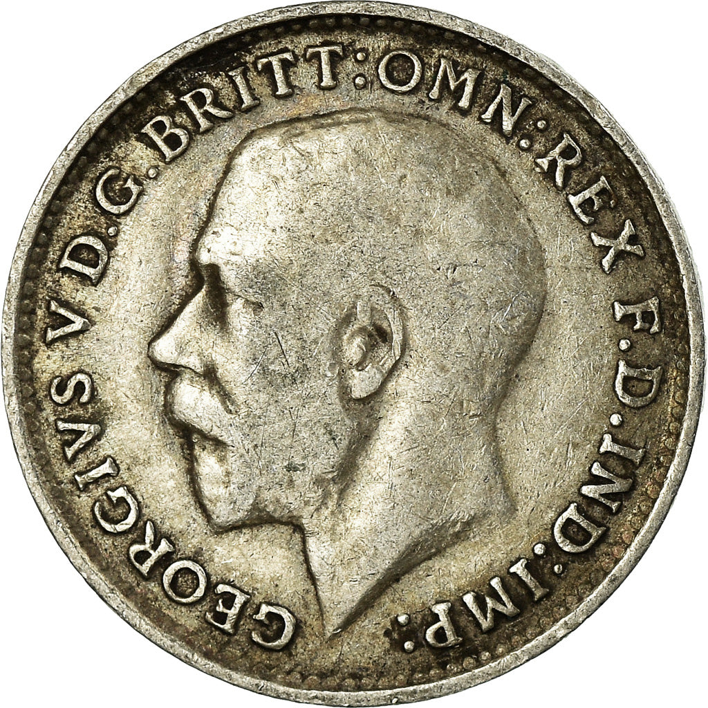 Coin, Great Britain, George V, 3 Pence, 1918, VF(30-35), Silver, KM:813