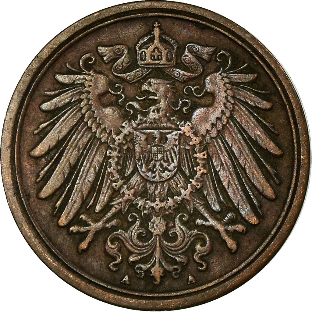 Monnaie, GERMANY - EMPIRE, Wilhelm II, Pfennig, 1904, Berlin, TTB, Cuivre, KM:10