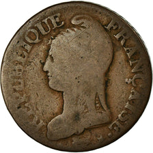 Coin, France, Dupré, 5 Centimes, AN 8, Paris, VF(20-25), Bronze, KM:640.1