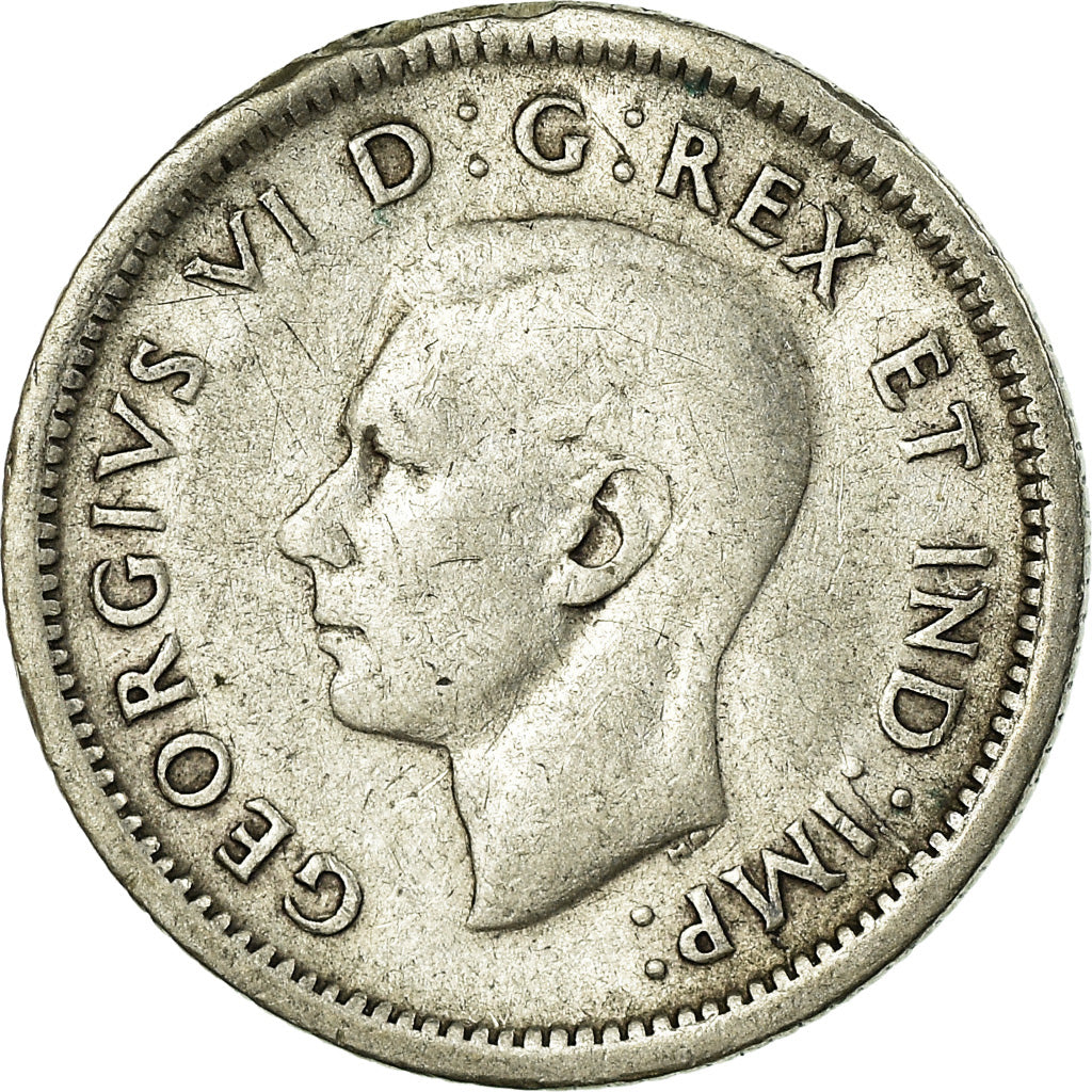 Monnaie, Canada, George VI, 10 Cents, 1943, Royal Canadian Mint, Ottawa, B
