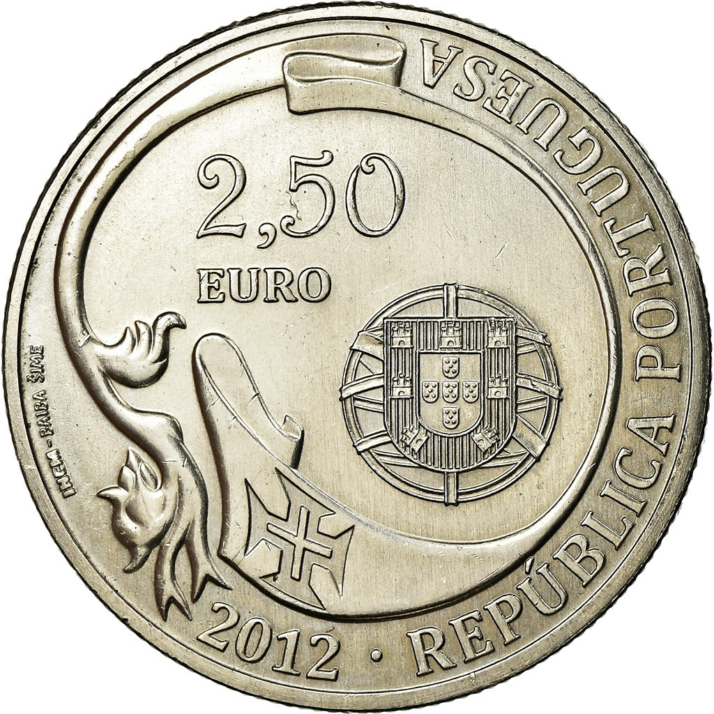Portugal, 2-1/2 Euro, 2012, SUP, Copper-nickel