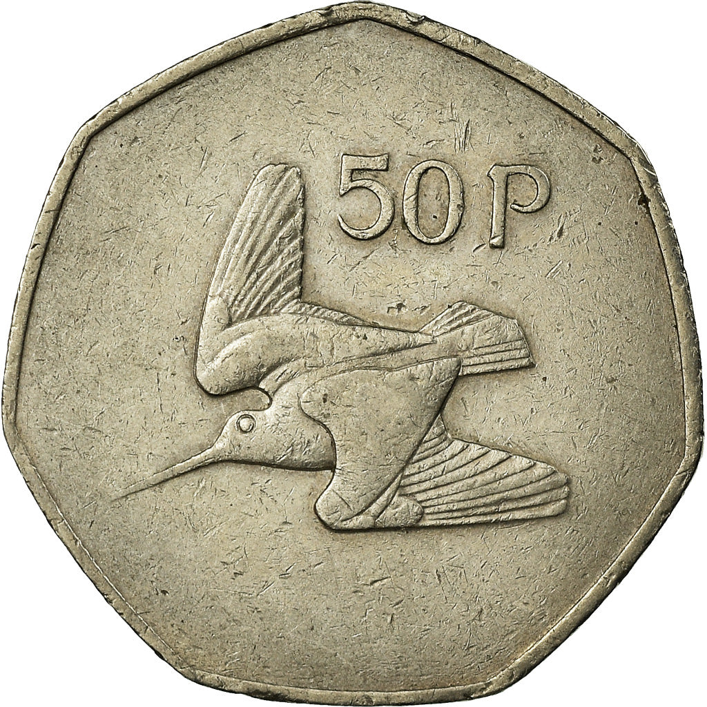 Moneta, REPUBBLICA D’IRLANDA, 50 Pence, 1981, BB, Rame-nichel, KM:24