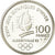 Moneda, Francia, Ski jumpers, 100 Francs, 1991, BE, FDC, Plata, KM:995