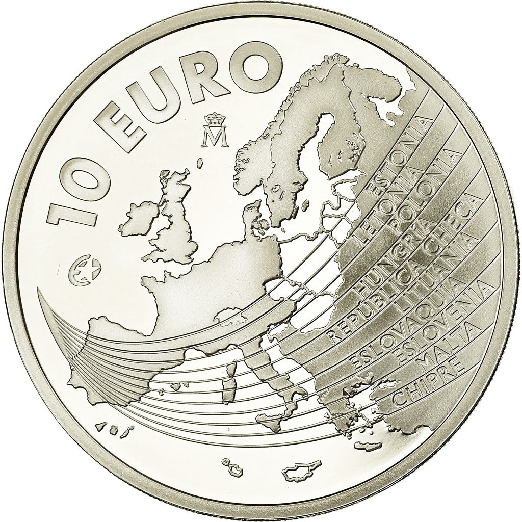 España, 10 Euro, 2004, Proof, FDC, Plata, KM:1099