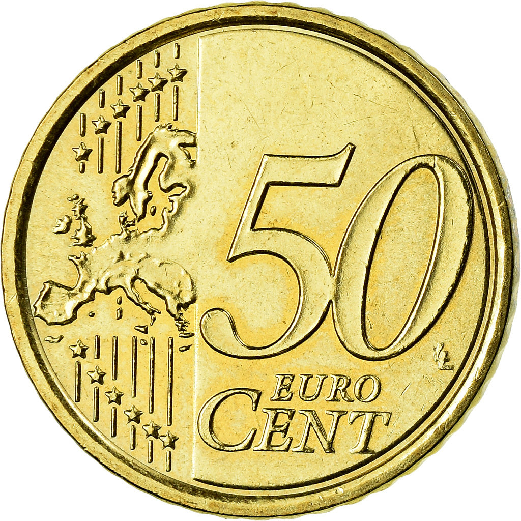 VATICAN CITY, 50 Euro Cent, 2010, MS(65-70), Brass, KM:387