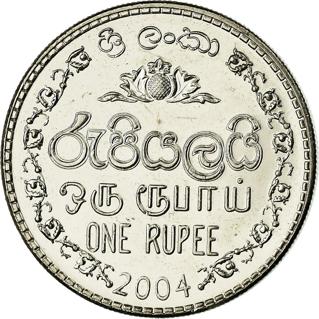 Moneta, Sri Lanka, Rupee, 2004, SPL, Acciaio ricoperto in nichel, KM:136a