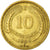 Moneda, Chile, 10 Centesimos, 1964, MBC, Aluminio - bronce, KM:191