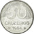 Moneda, Brasil, 50 Cruzeiros, 1984, MBC+, Acero inoxidable, KM:594.1