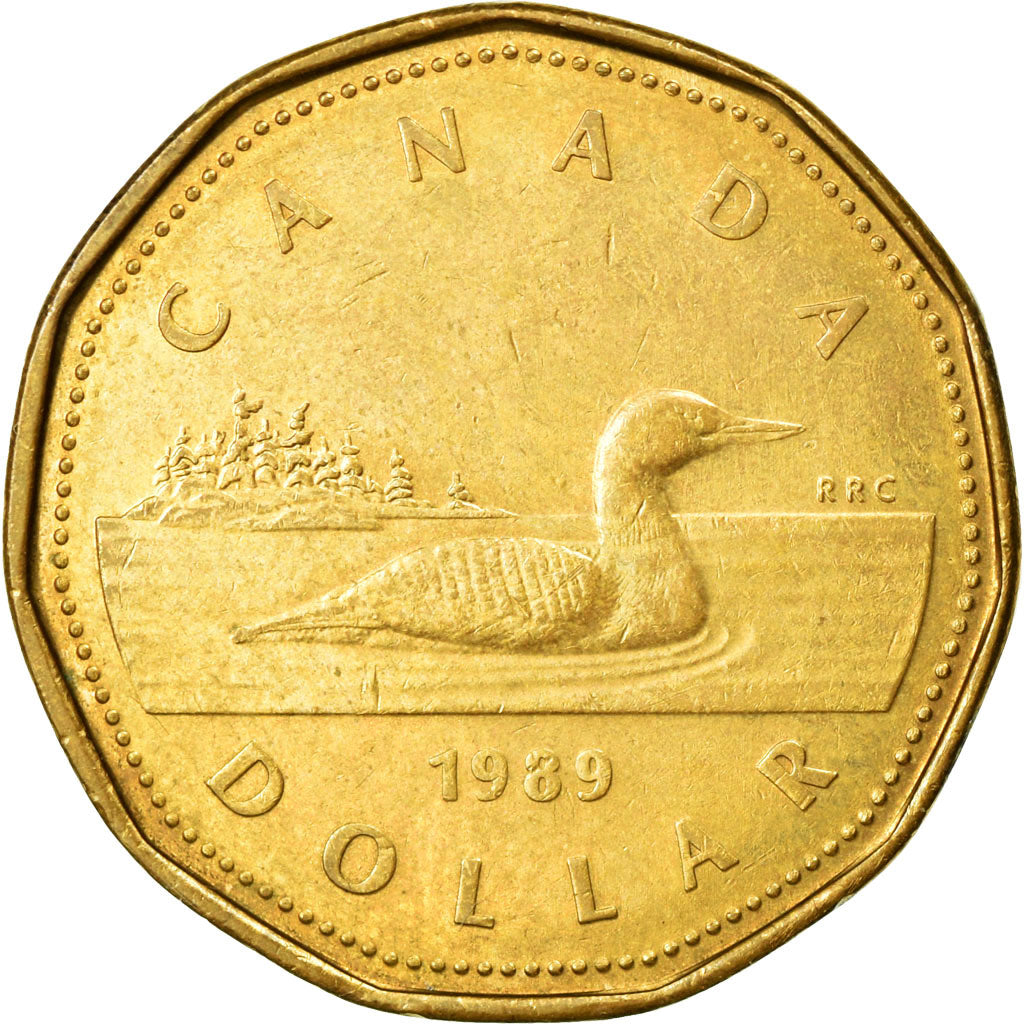 Coin, Canada, Elizabeth II, Dollar, 1989, Royal Canadian Mint, Ottawa