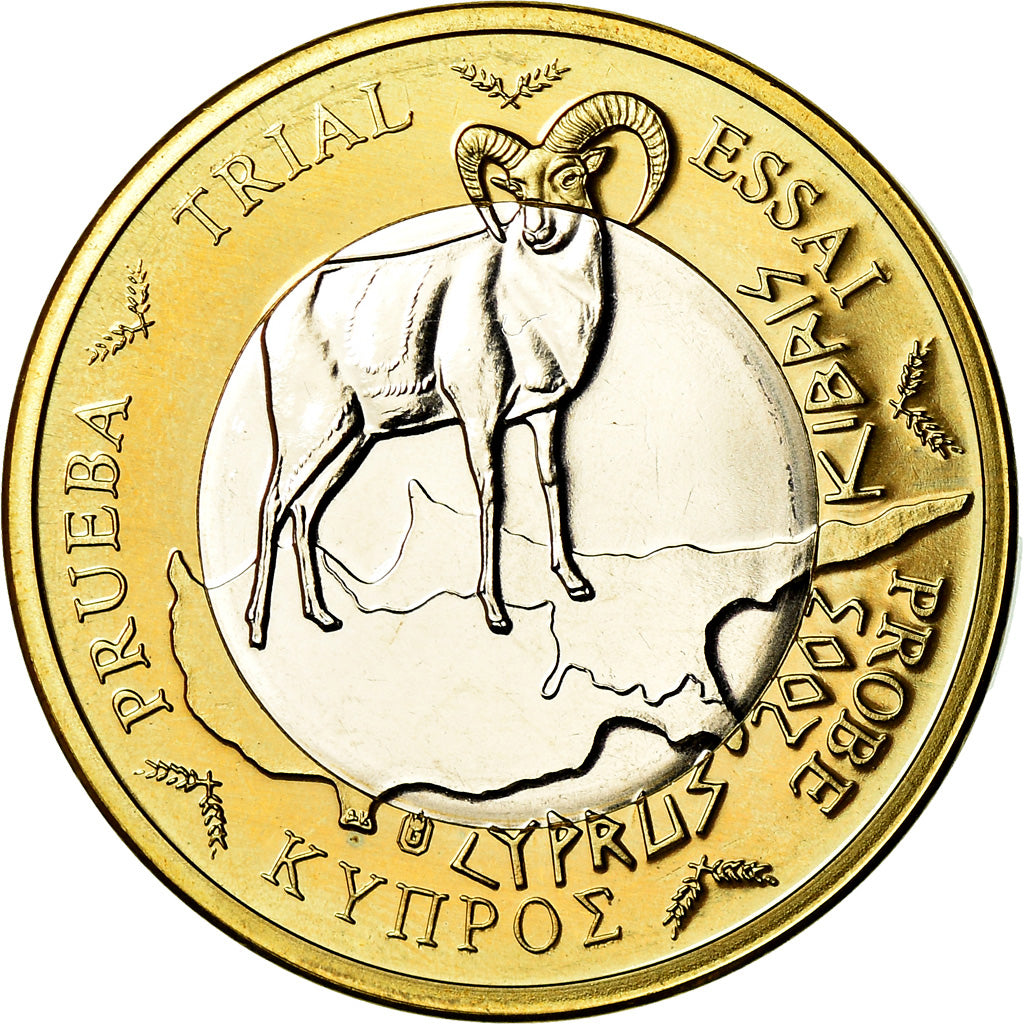 Cipro, Euro, 2003, unofficial private coin, SPL, Bi-metallico