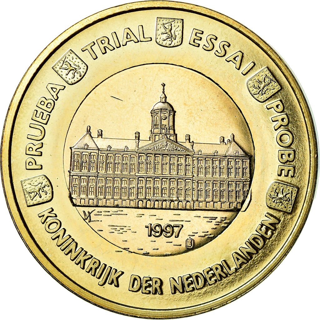 Netherlands, Euro, 1997, unofficial private coin, MS(63), Bi-Metallic