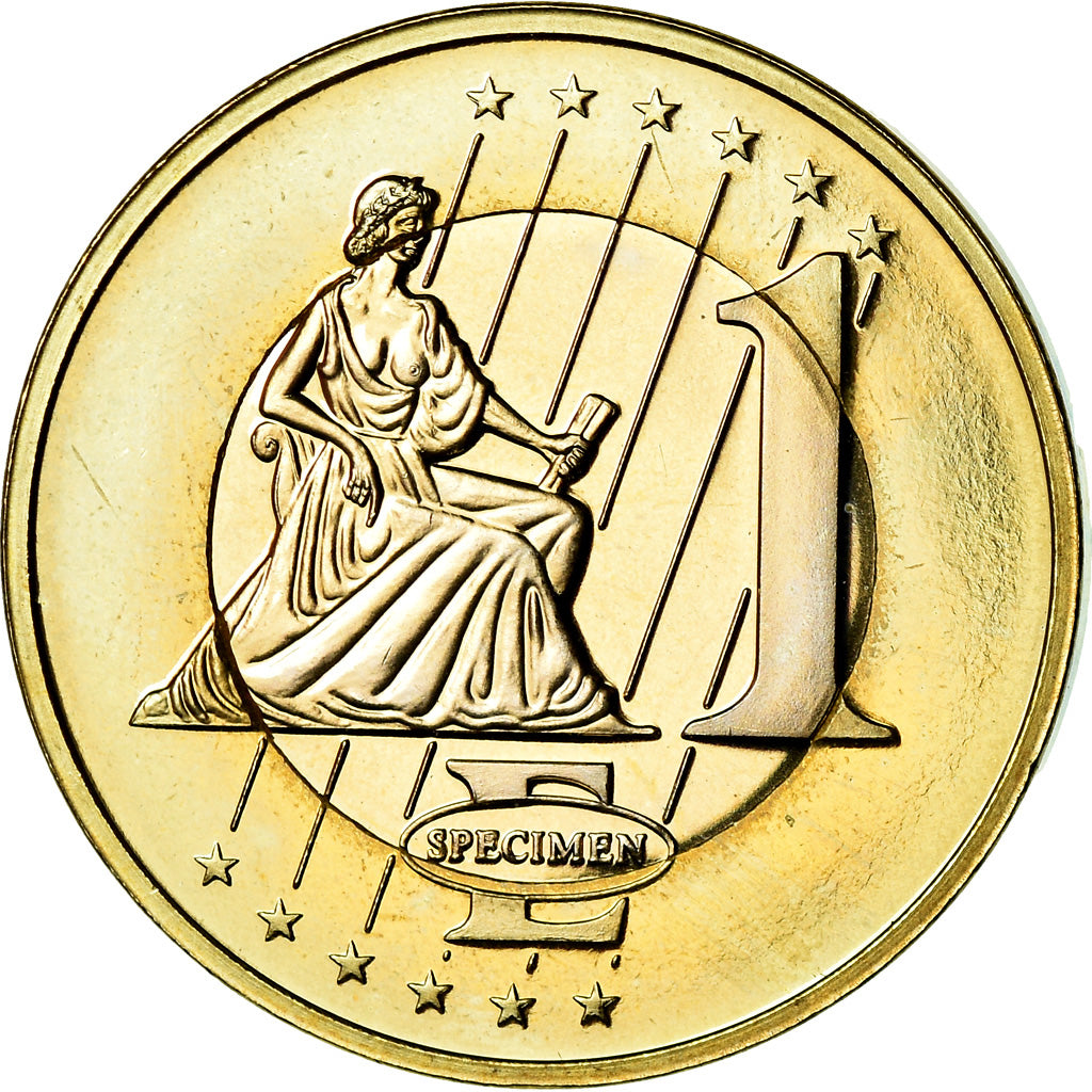 Netherlands, Euro, 1997, unofficial private coin, MS(63), Bi-Metallic