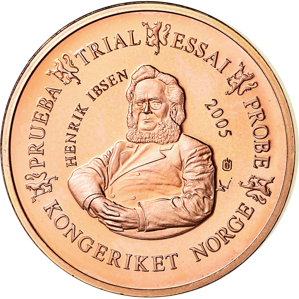 Noruega, 2 Euro Cent, 2005, unofficial private coin, SC, Cobre chapado en acero