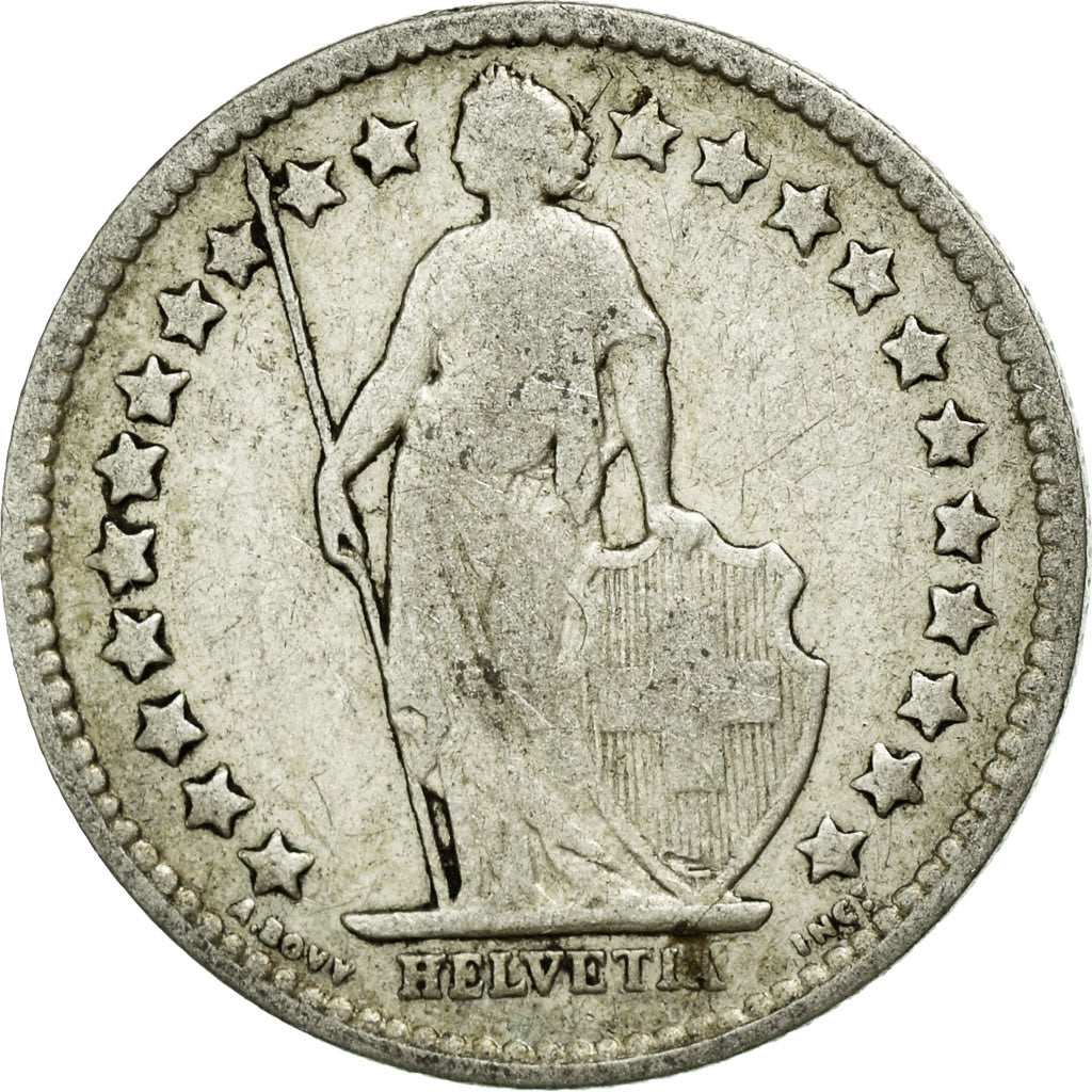 Coin, Switzerland, 1/2 Franc, 1906, Bern, VF(30-35), Silver, KM:23