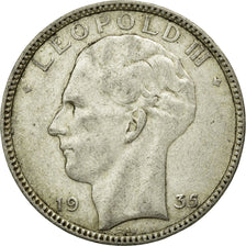Coin, Belgium, 20 Francs, 20 Frank, 1935, AU(50-53), Silver, KM:105