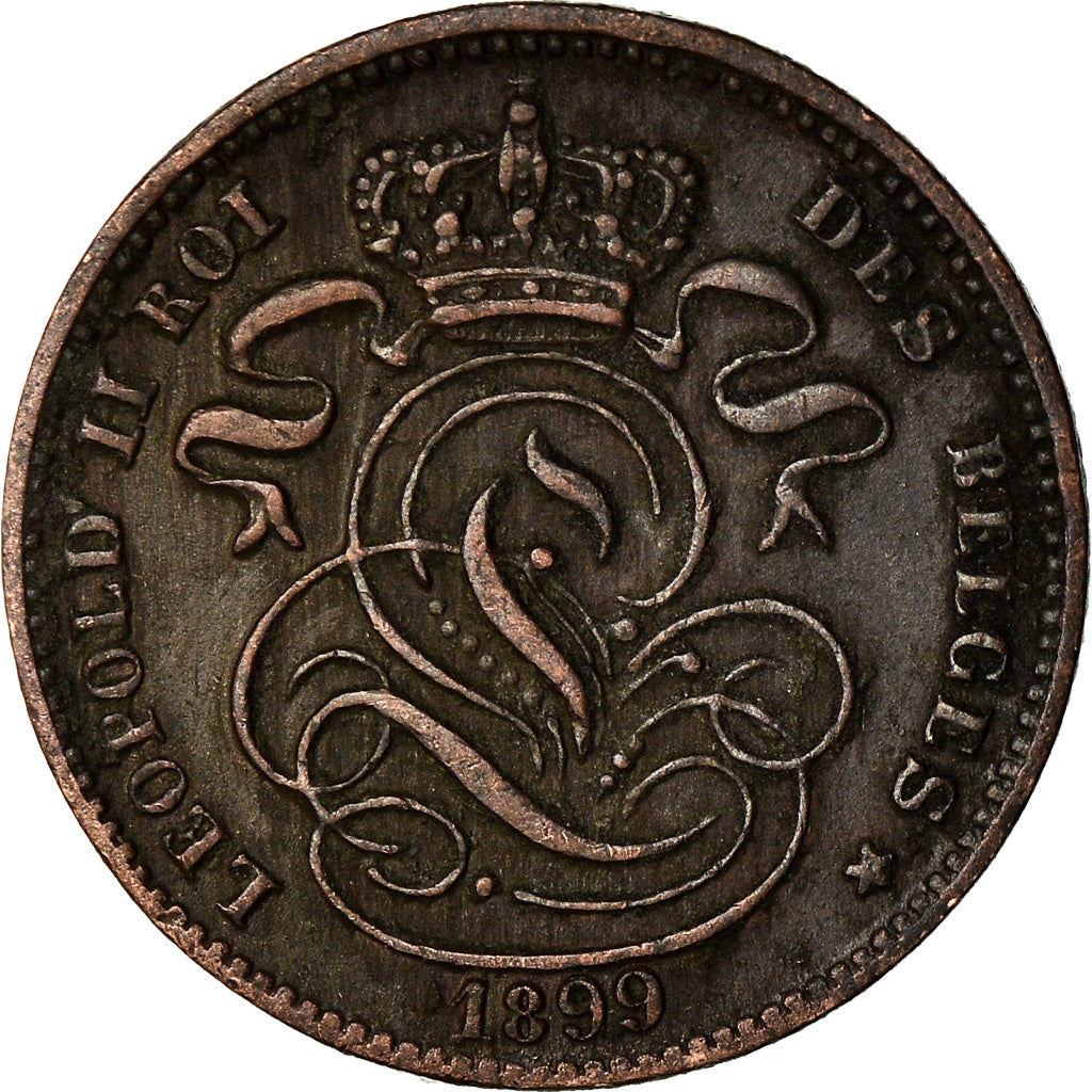 Moneta, Belgio, Leopold II, Centime, 1899, MB+, Rame, KM:33.1