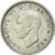Moneda, Gran Bretaña, George VI, 6 Pence, 1945, MBC, Plata, KM:852