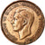 Moneda, Gran Bretaña, George VI, Penny, 1947, MBC, Bronce, KM:845