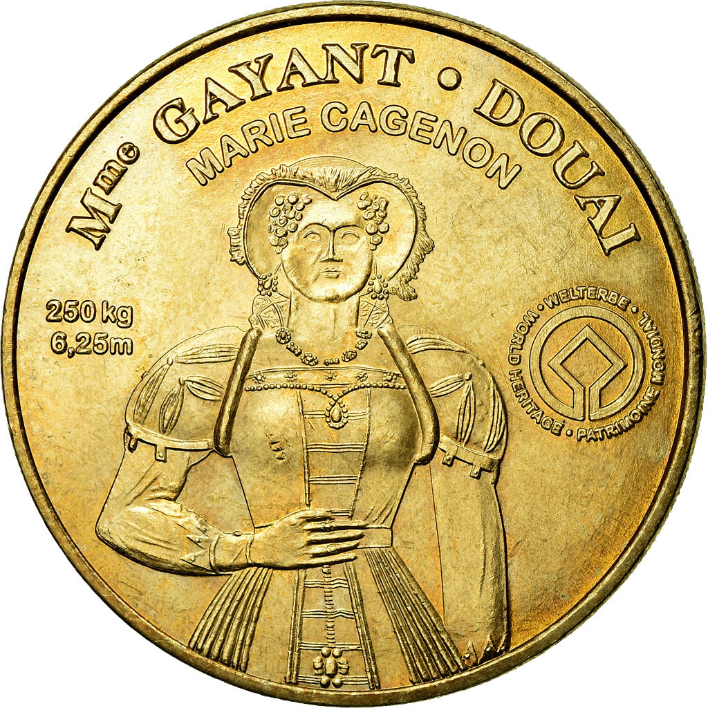 France, Token, Touristic token, Douai - Mme Gayant Marie Cagenon, Arts &